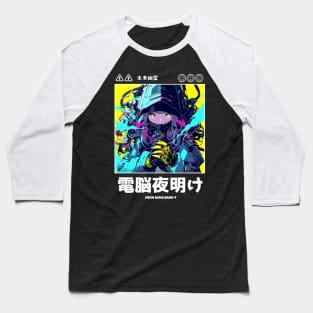 Cyberpunk Anime Vaporwave Japanese Girl Streetwear Aesthetic Baseball T-Shirt